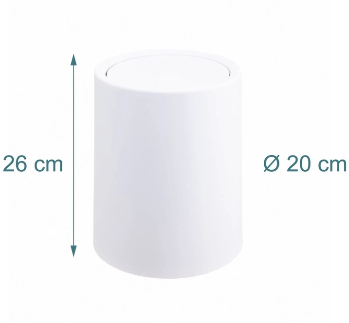 Relaxdays Kosmetinis šiukšliadėžė 6 l plastikas