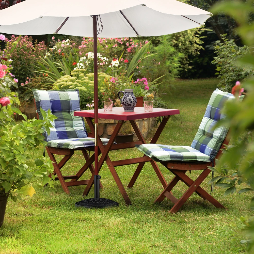 Relaxdays Apvalus juodas skėčio stovas