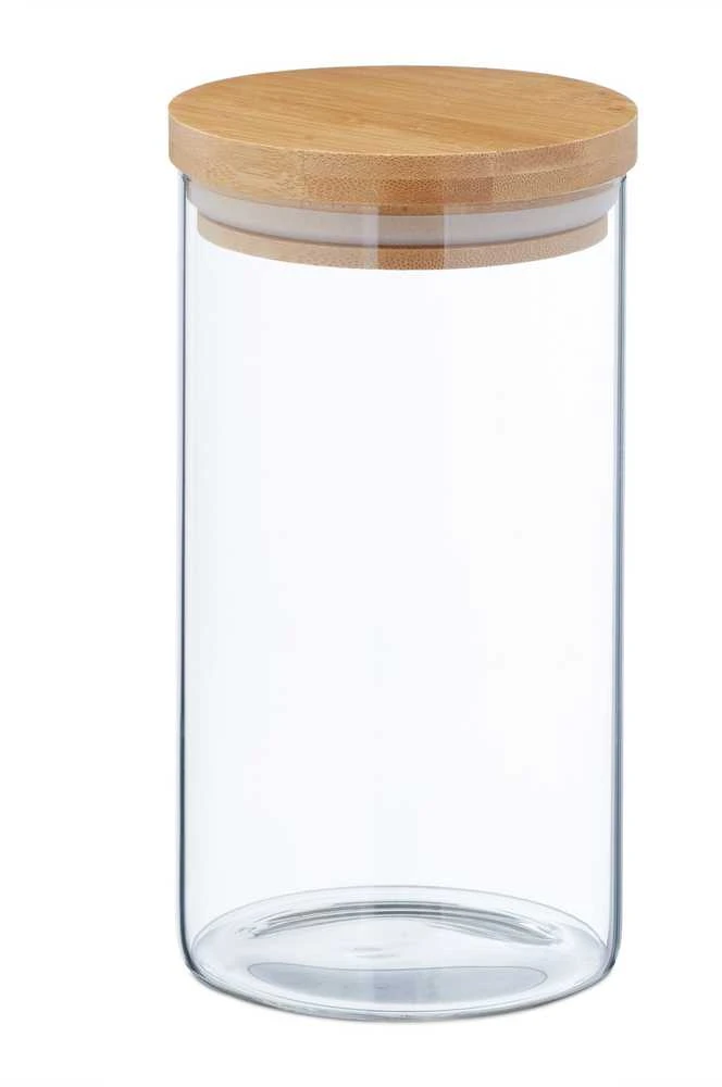 Relaxdays 3 laikymo stiklainių su dangteliais rinkinys 1000 ml