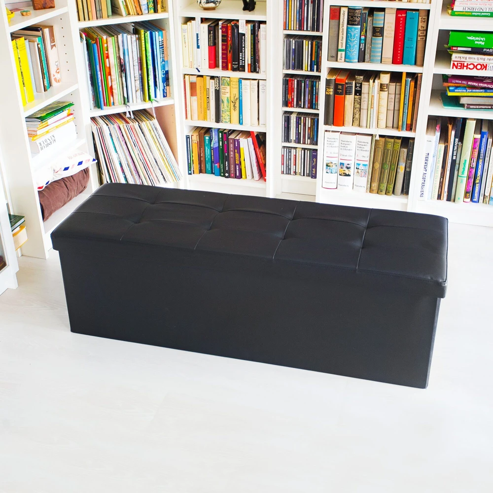 Relaxdays Laikymo pufas, 114x38x38 cm, dirbtinė oda