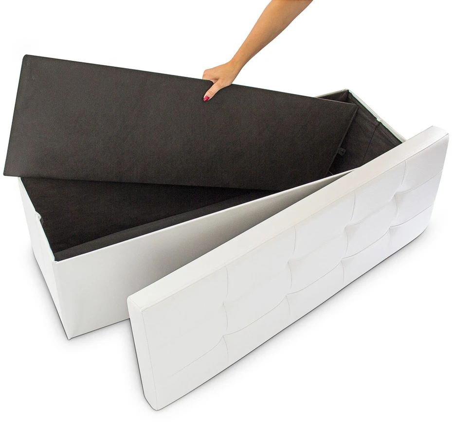 Relaxdays Laikymo pufas, 114x38x38 cm, juodas