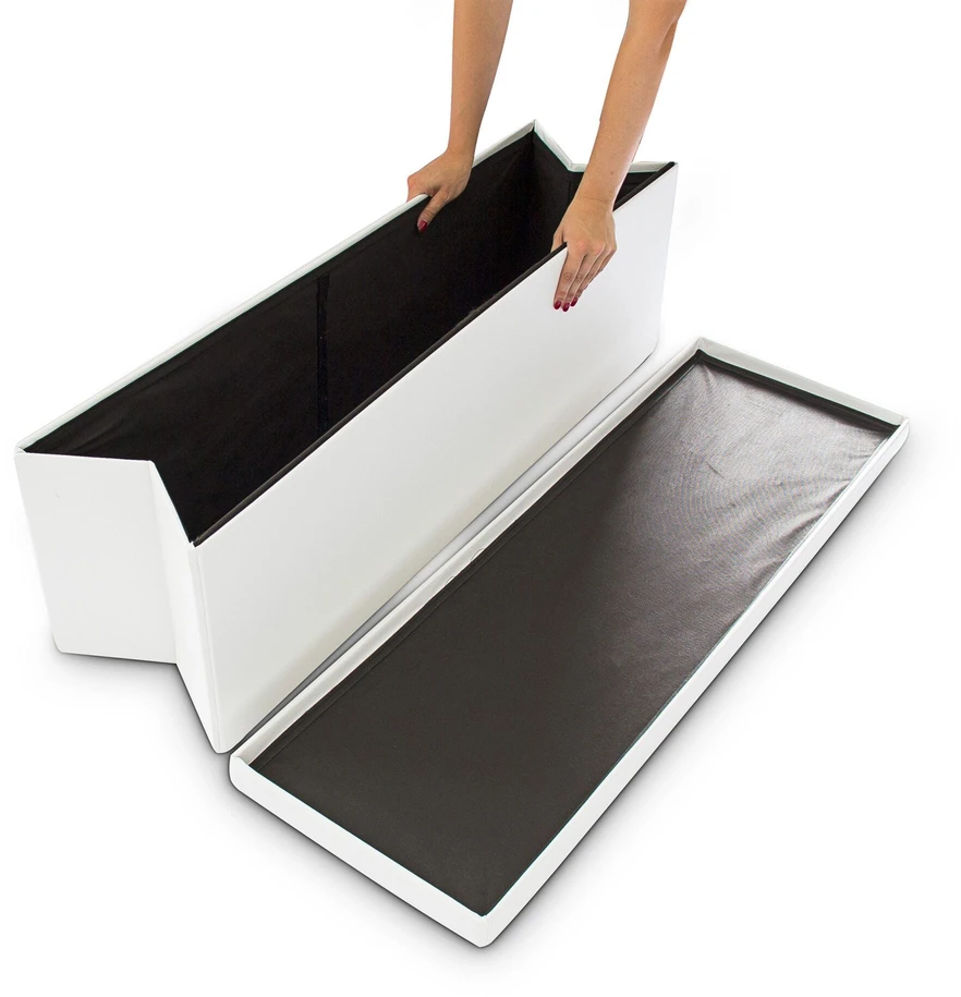 Relaxdays Laikymo pufas, 114x38x38 cm, juodas