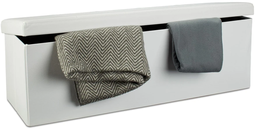 Relaxdays Laikymo pufas, 114x38x38 cm, juodas