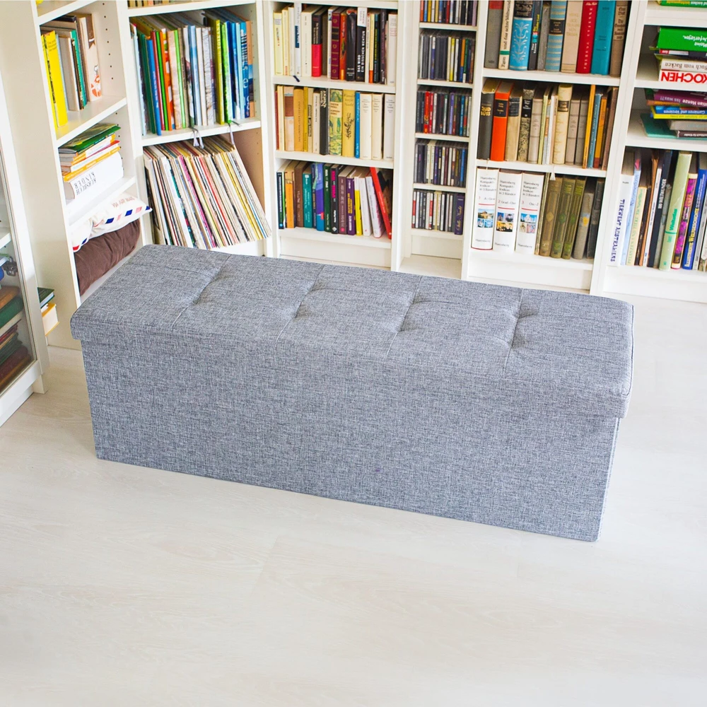 Relaxdays Laikymo suoliukas, sulankstomas, 38x114x38 cm