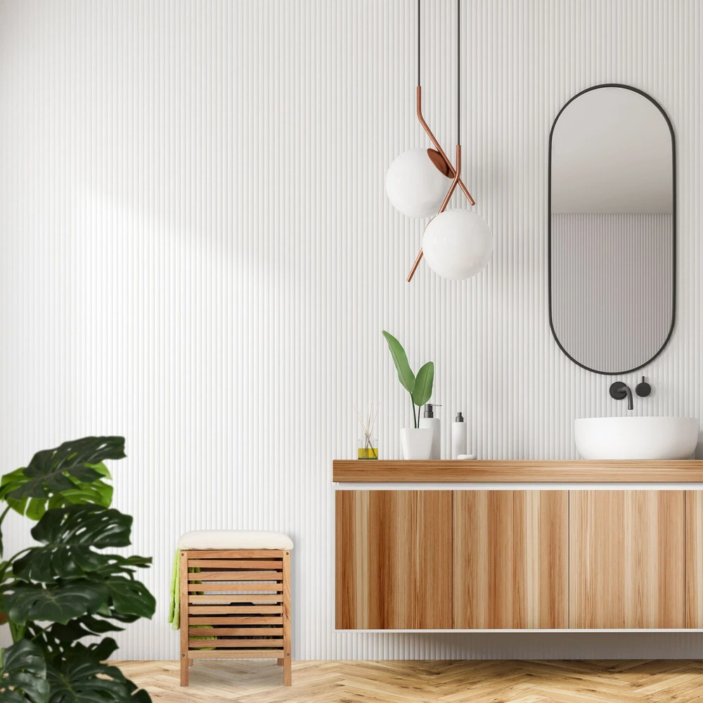 Relaxdays Daiktų laikymo taburetė, puikiai tinkanti vonios kambariams