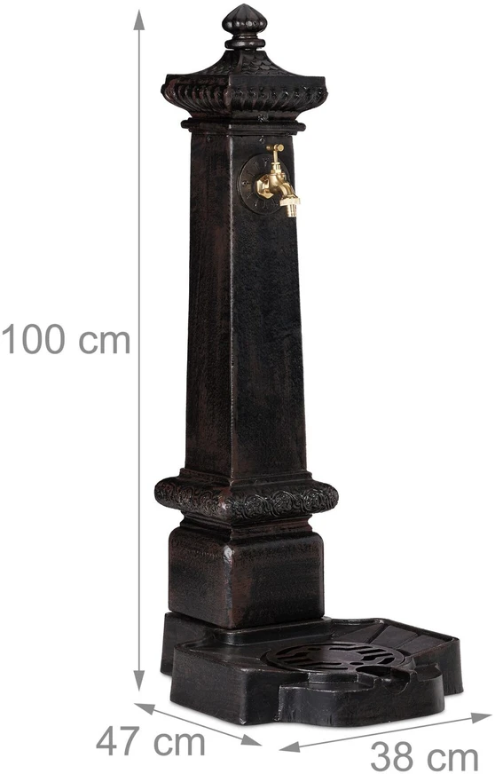 Relaxdays Antikvarinis XXL laisvai pastatomas fontanas