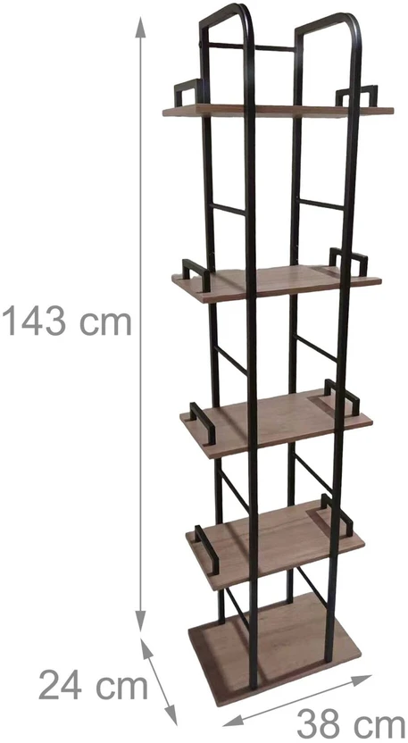 Relaxdays Laisvai pastatoma lentyna su 5 lentynomis