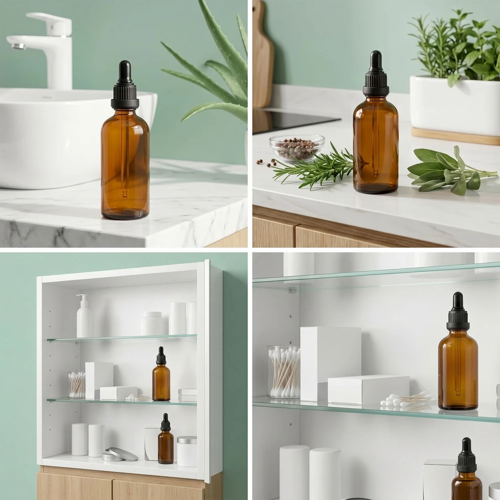 Relaxdays 12 vnt. 100 ml gintaro spalvos lašintuvų buteliukų
