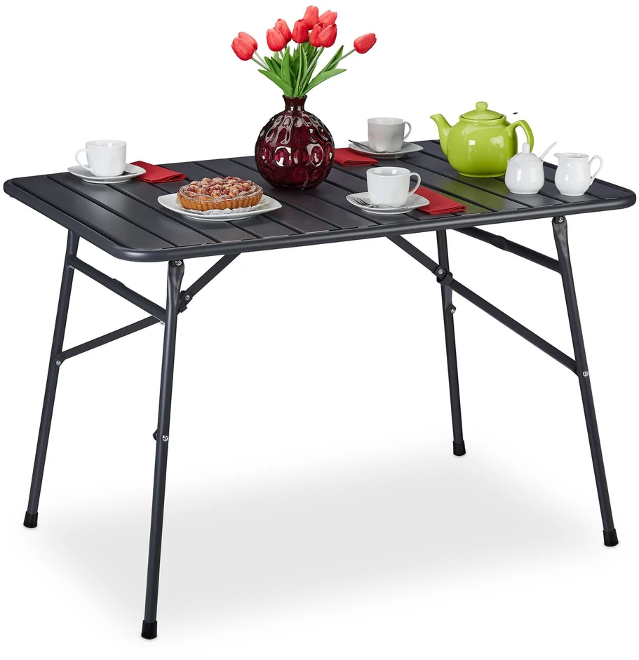 Relaxdays Sulankstomas metalinis lauko stalas