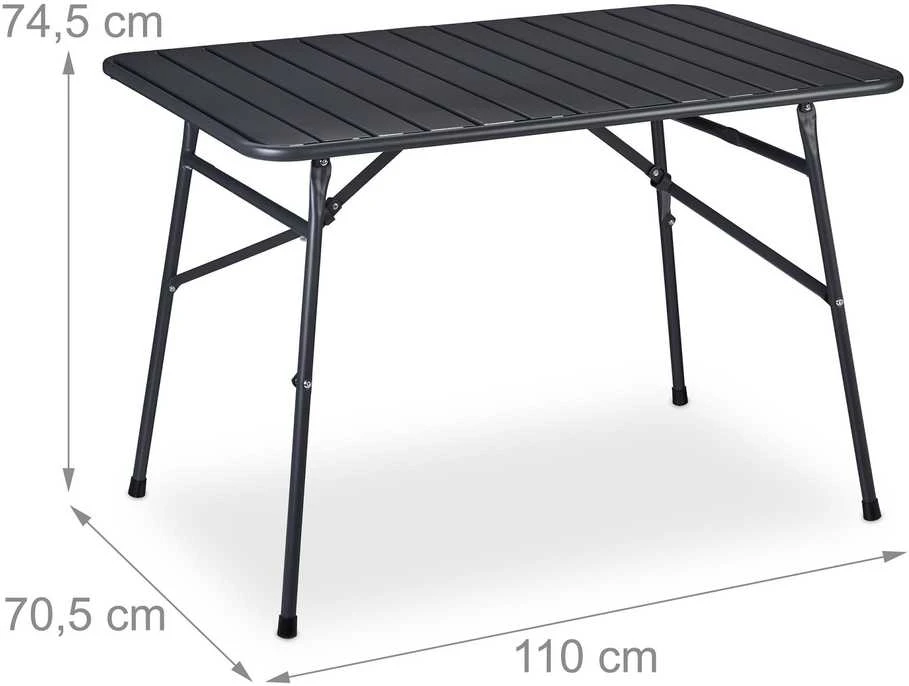 Relaxdays Sulankstomas metalinis lauko stalas