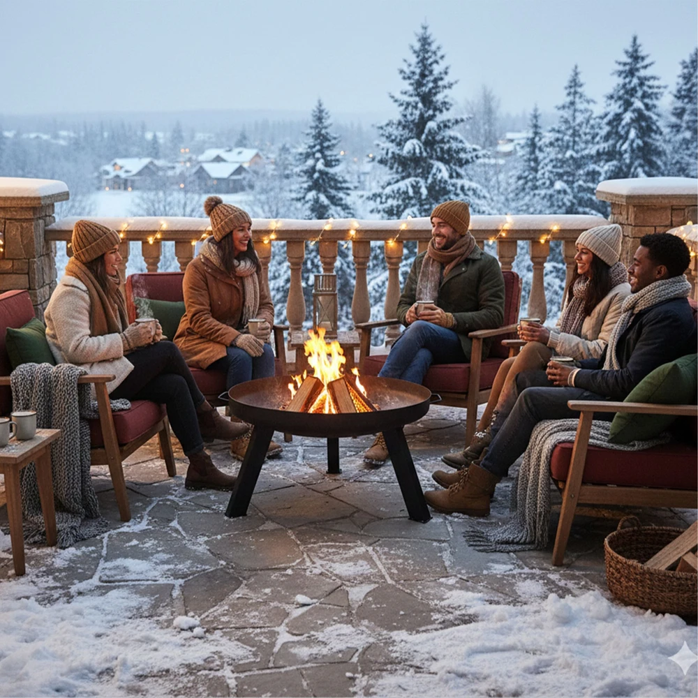 Relaxdays Lauko ugniavietė su žarstekliu