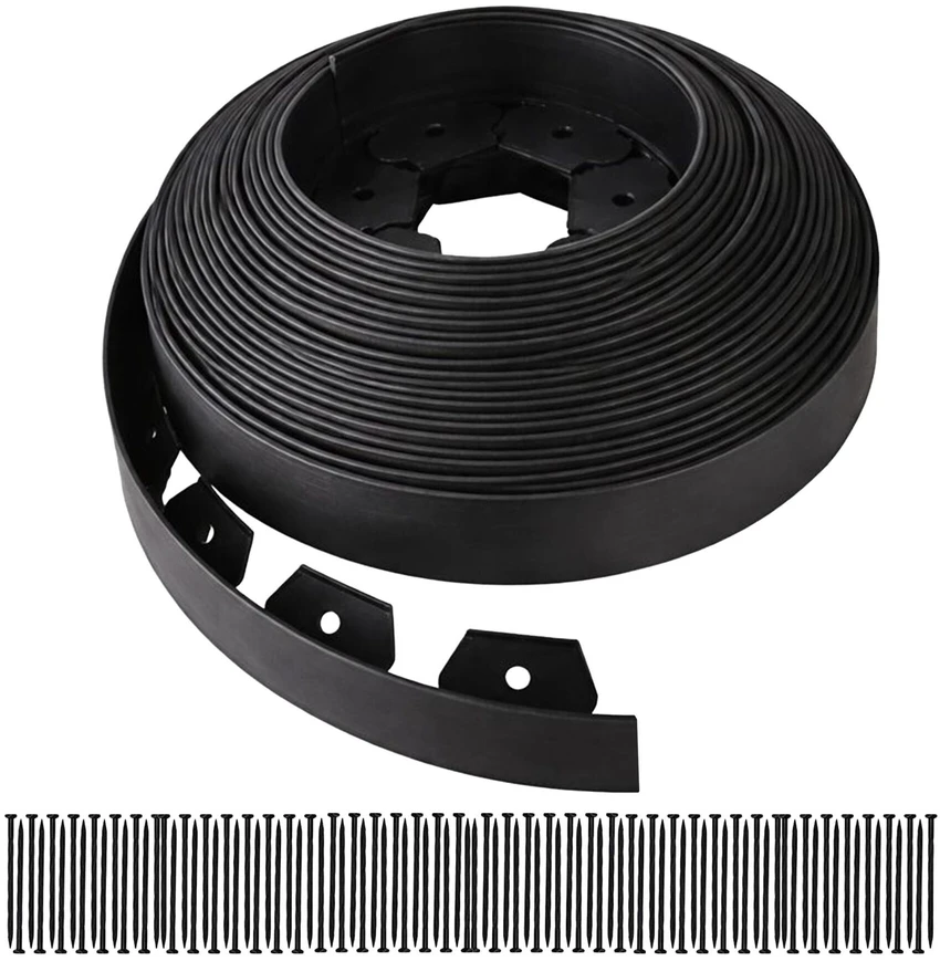 Relaxdays Lawn Edging Lanksti Plastikinė