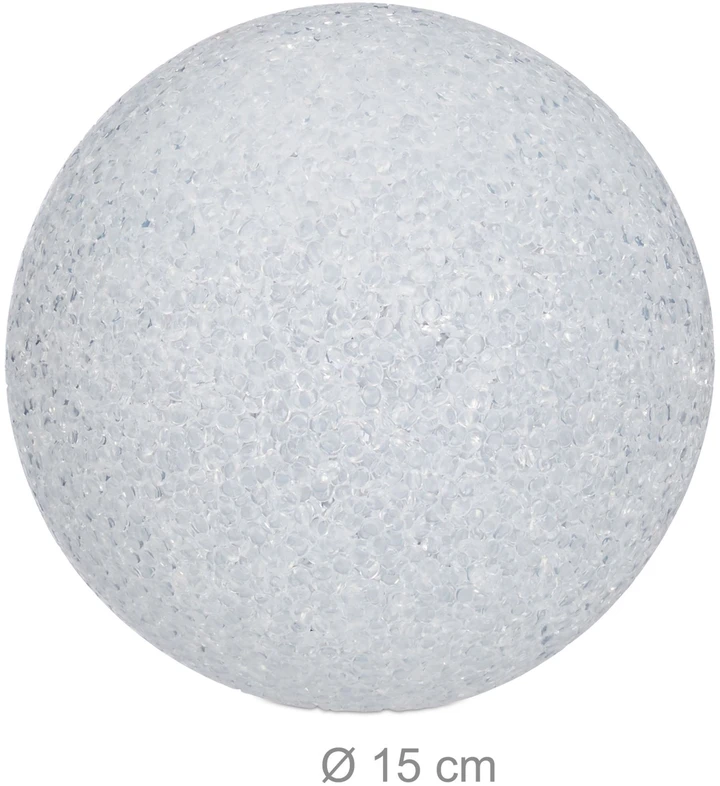 Relaxdays LED lempa, 15 cm, balta