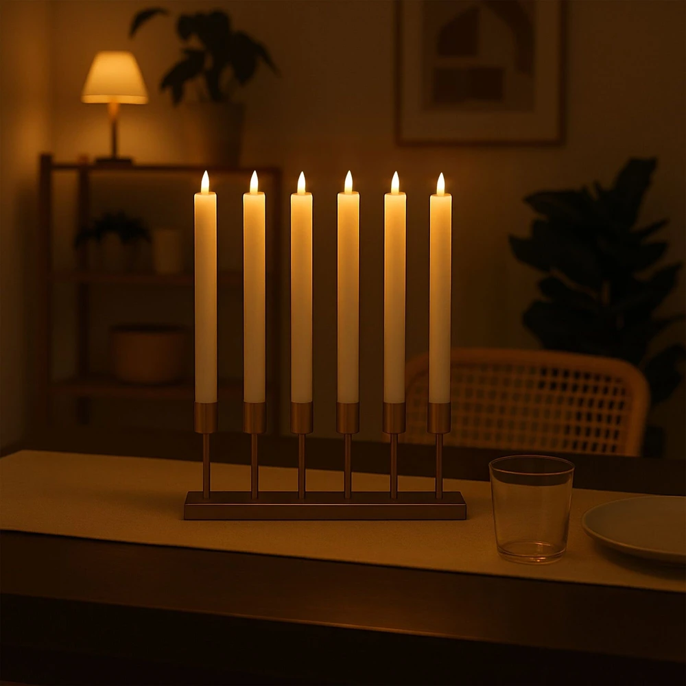 Relaxdays 6 LED kūginių žvakių rinkinys su laikmačiu
