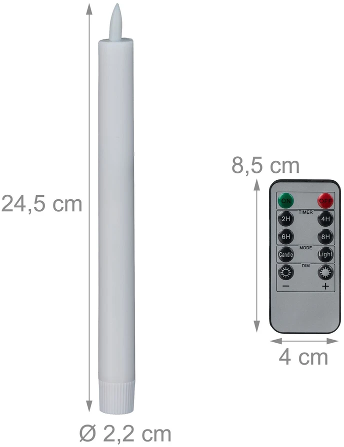 Relaxdays 6 LED kūginių žvakių rinkinys su laikmačiu
