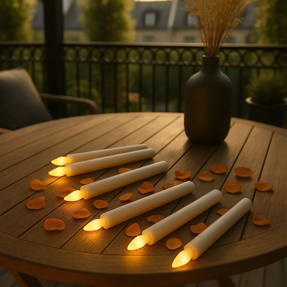 Relaxdays 6 LED kūginių žvakių rinkinys su laikmačiu