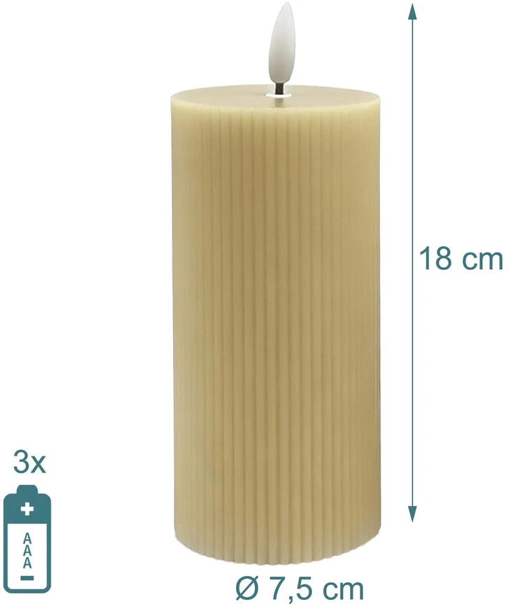 Relaxdays LED žvakės, rinkinys iš 4, 18 cm