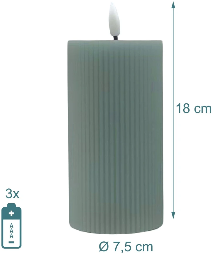 Relaxdays LED žvakės, rinkinys iš 4, 18cm