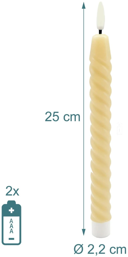 Relaxdays LED žvakių smailėjantis rinkinys iš 6 vnt.