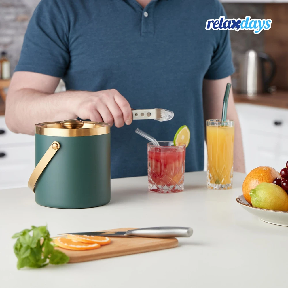 Relaxdays Ledo kubelių kibirėlis su dangčiu