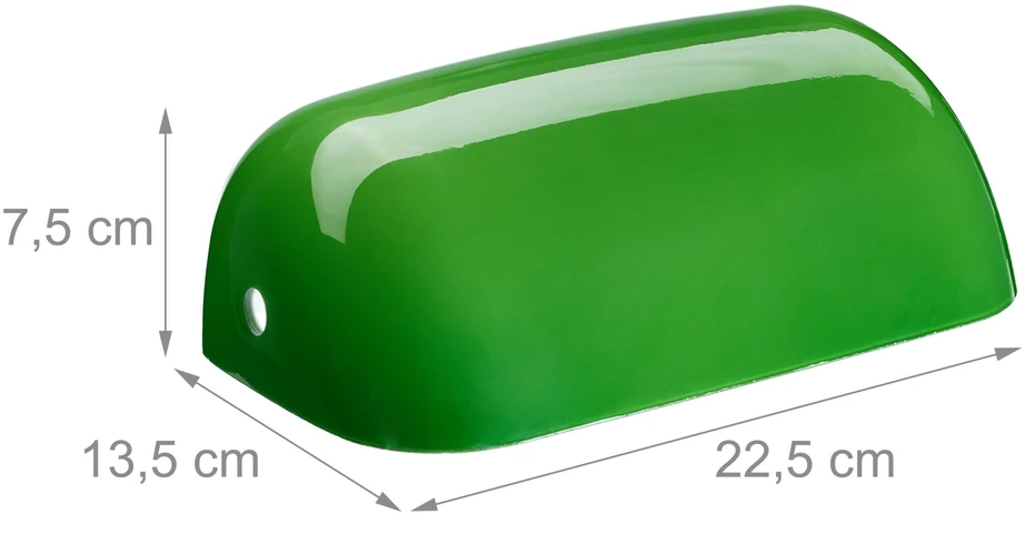 Relaxdays Lempos gaubtas, 7.5x22.5x13.5 cm, žalia, stiklas