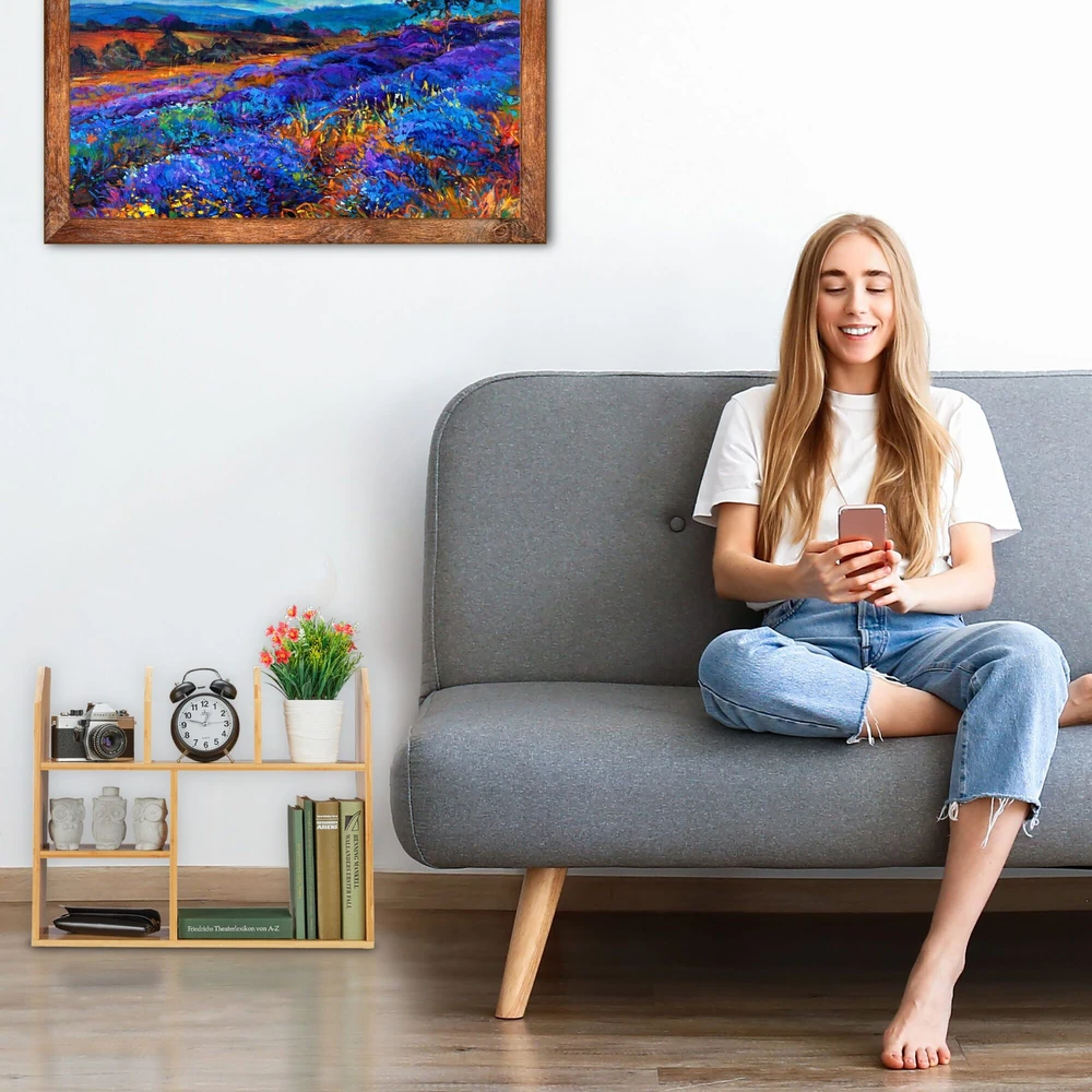 Relaxdays Bambukinė lentyna su 6 skyriais