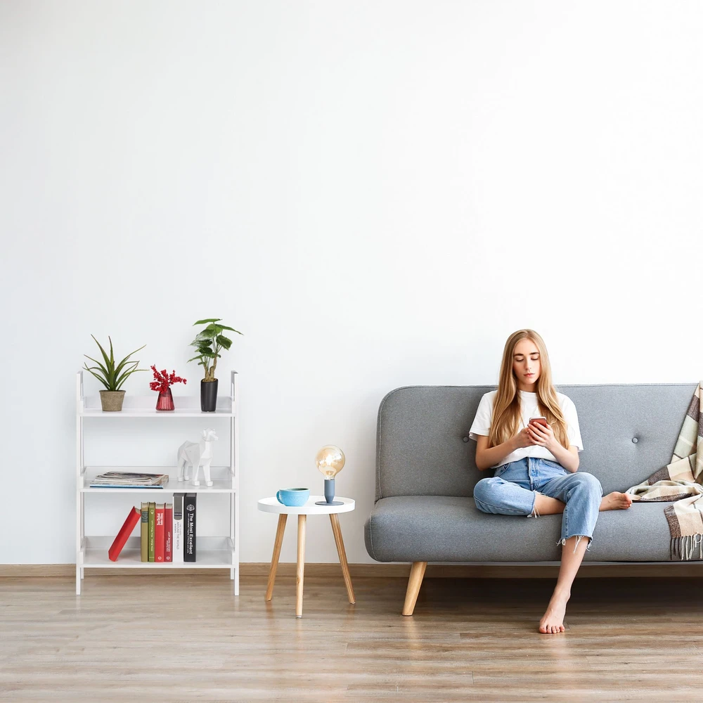 Relaxdays Balta laisvai pastatoma lentyna su 4 lygiais