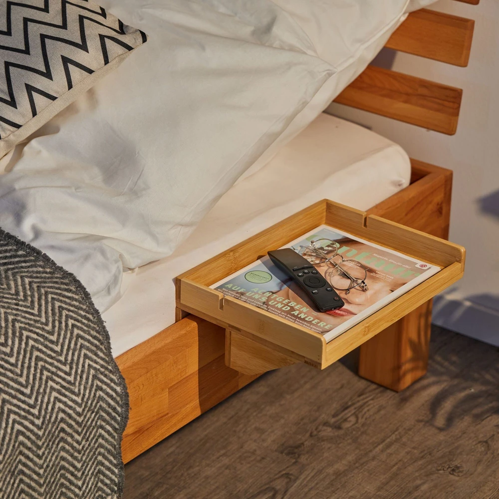Relaxdays Prisegama lovos lentynėlė iš bambuko