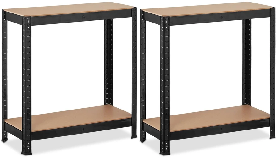 Relaxdays Didelės apkrovos lentynų stelažas 150 cm juodas