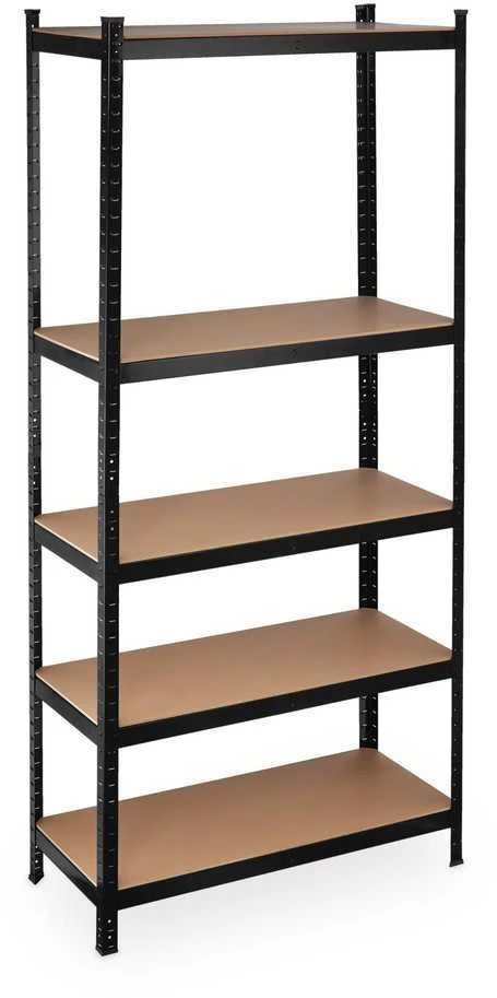 Relaxdays Itin tvirtas lentynų stelažas 220 cm juodas