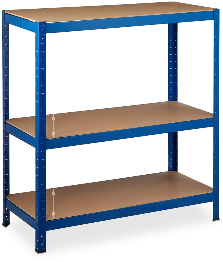 Relaxdays Itin tvirtas lentynų stelažas 220 cm mėlynas