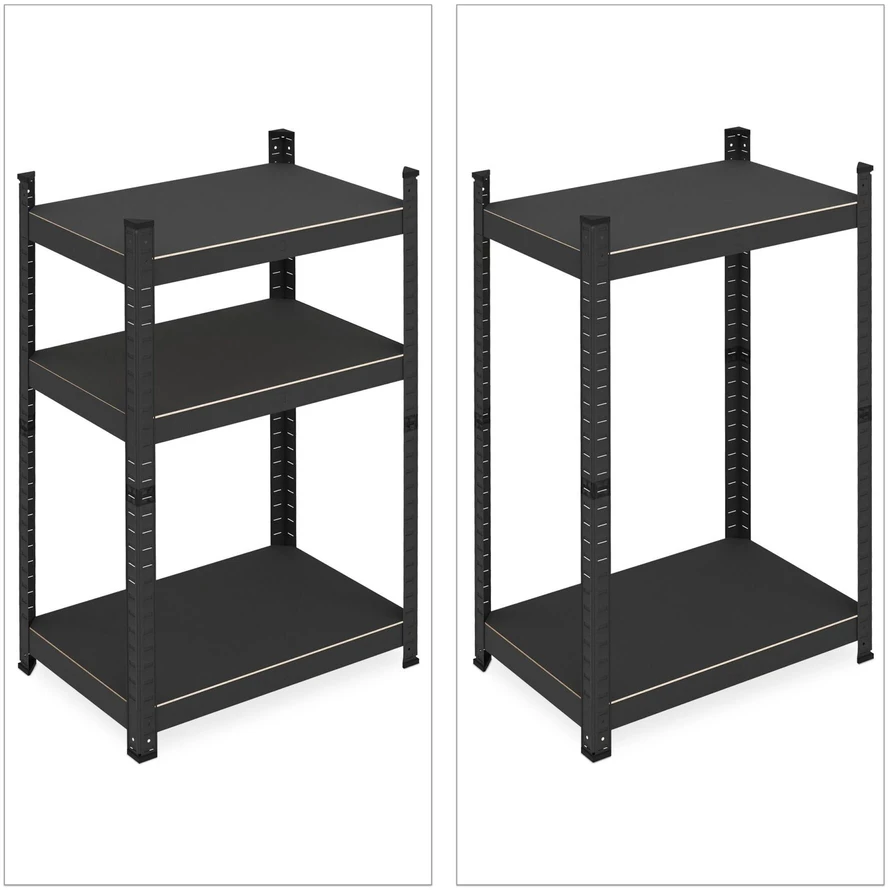 Relaxdays Ypač tvirtas stelažas su 3 lentynomis