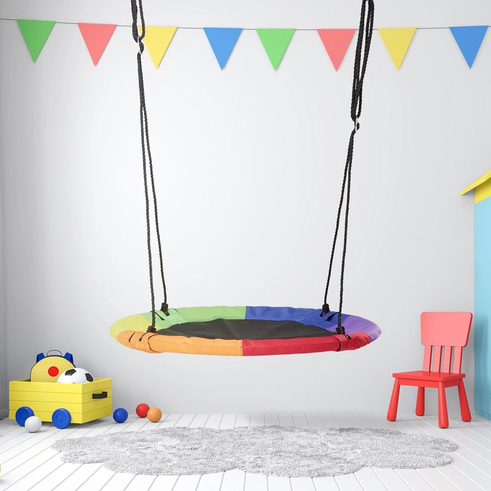 Relaxdays Įvairiaspalvės lizdo sūpynės Ø 100 cm