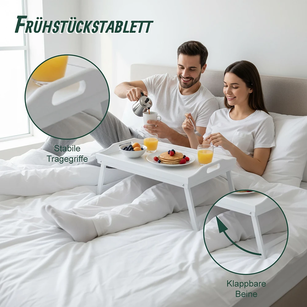 Relaxdays Bambukinis padėklas lovai