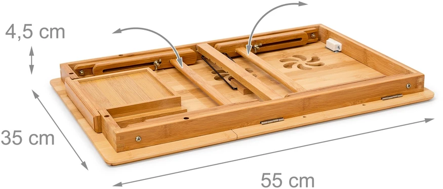 Relaxdays Lovos padėklas, bambukas, ruda