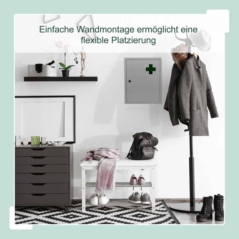 Relaxdays Užrakinama medicininė spintelė