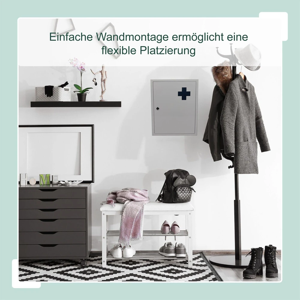 Relaxdays Užrakinama vaistinėlės spintelė