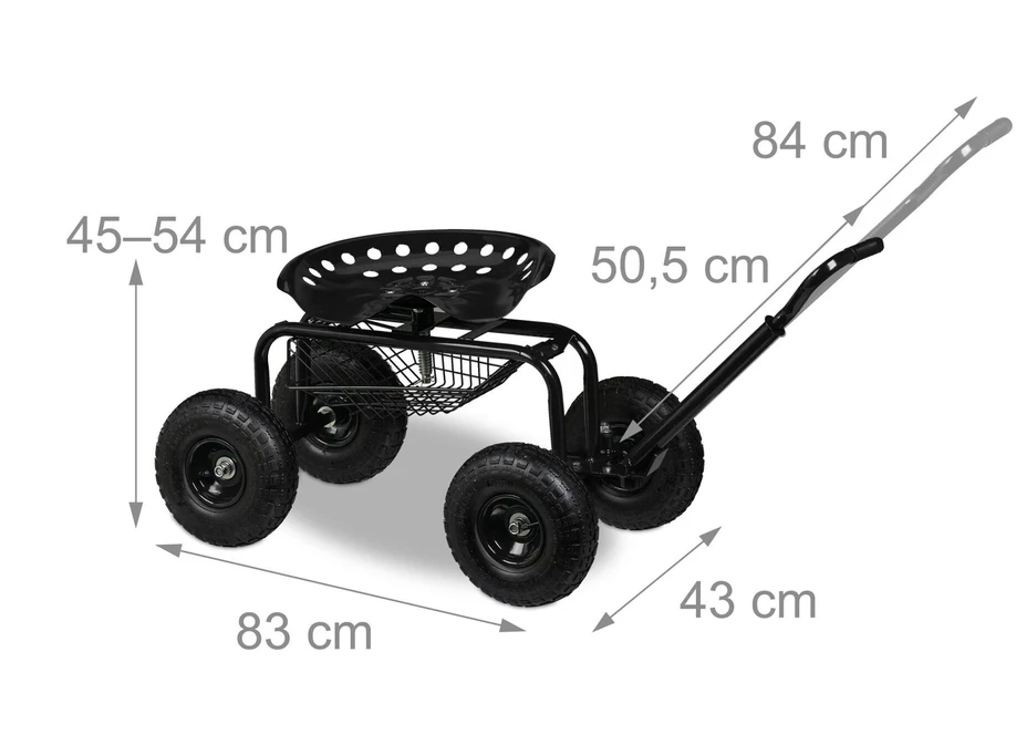 Relaxdays Mobilus sodo suoliukas su daiktadėže
