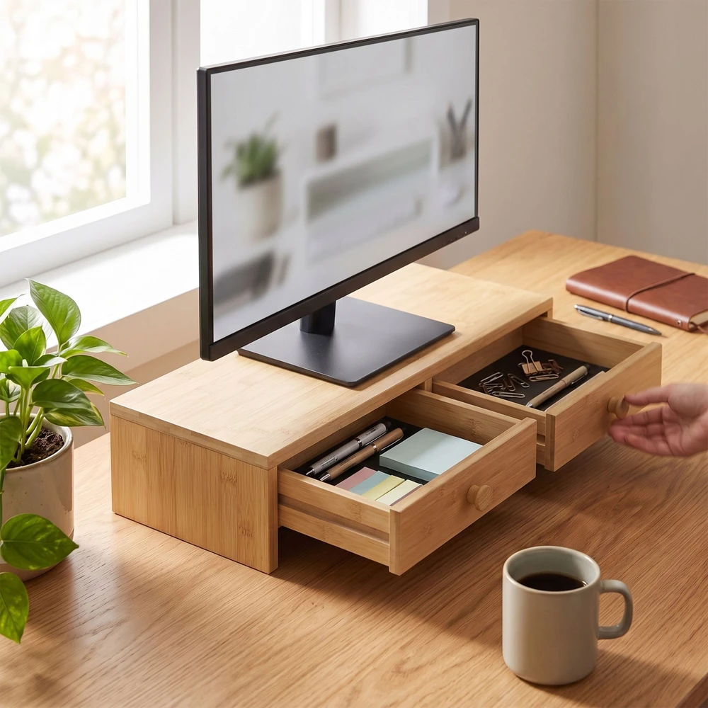Relaxdays Monitoriaus pakėlėjas, 2 stalčiai