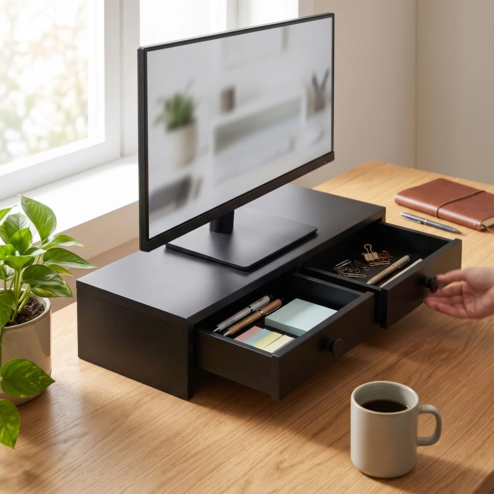 Relaxdays Monitoriaus pakėlėjas, 2 stalčiai