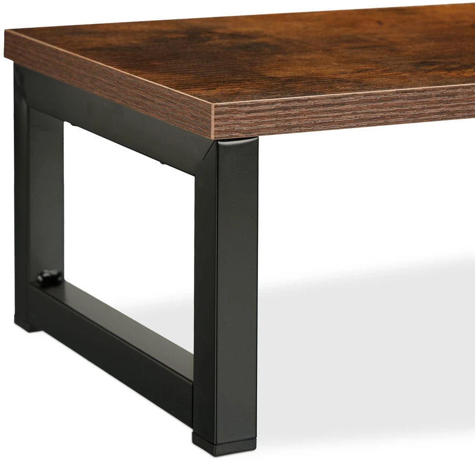 Laikiklis Relaxdays Monitoriaus stovas, 15x40x23 cm, ruda, juoda