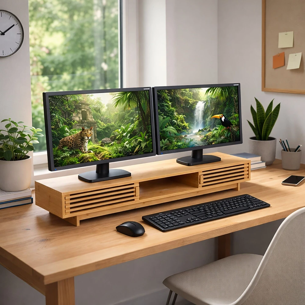 Relaxdays Monitoriaus stovas, 3 skyriai
