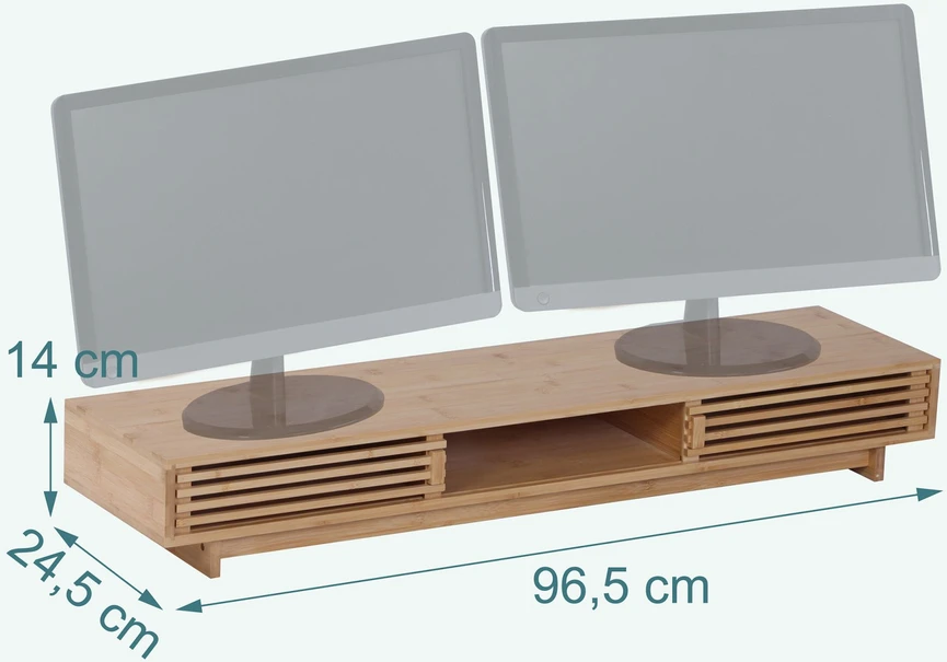 Relaxdays Monitoriaus stovas, 3 skyriai