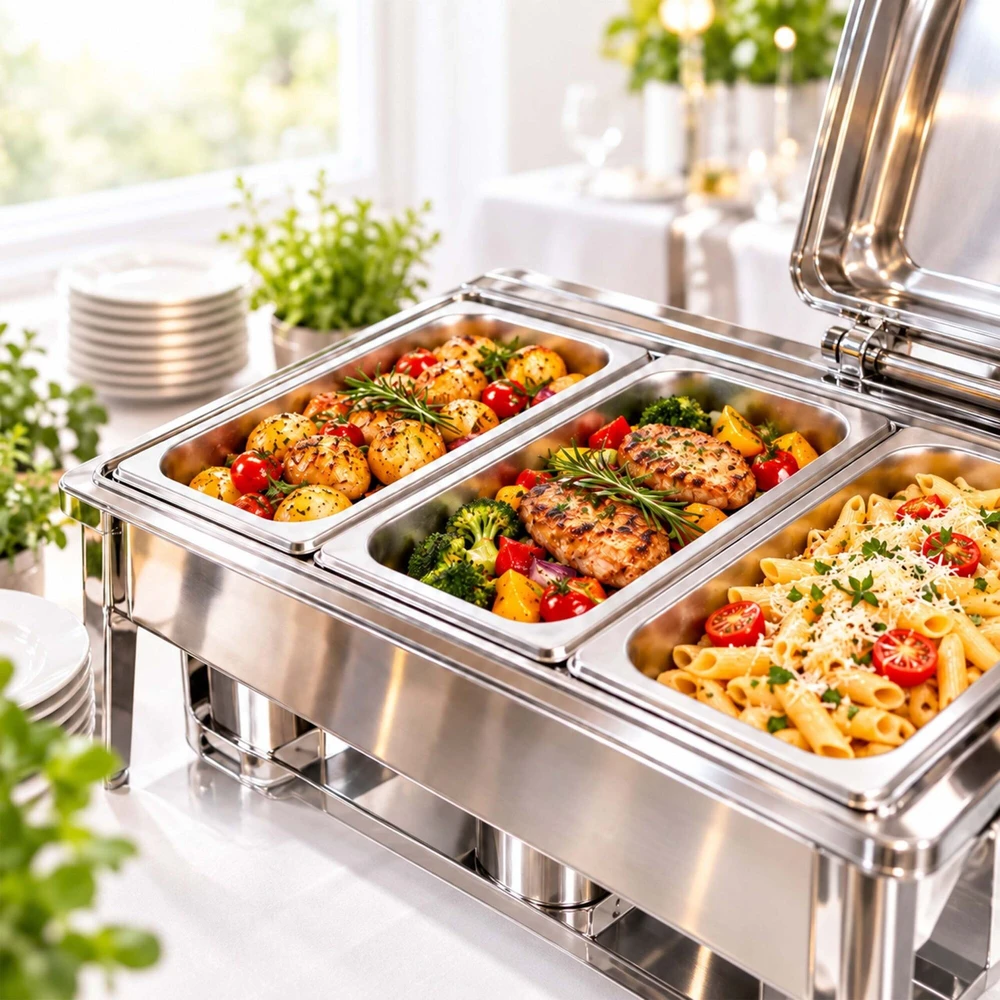 Relaxdays Nerūdijančiojo plieno GN 1/4 gastronormų indų rinkinys su dangčiais