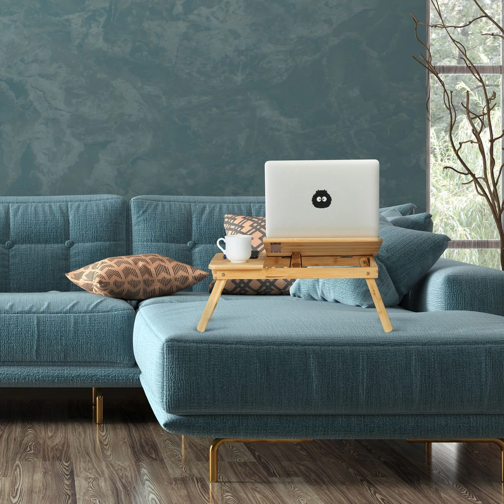 Relaxdays Sulankstomas bambukinis nešiojamojo kompiuterio stovas
