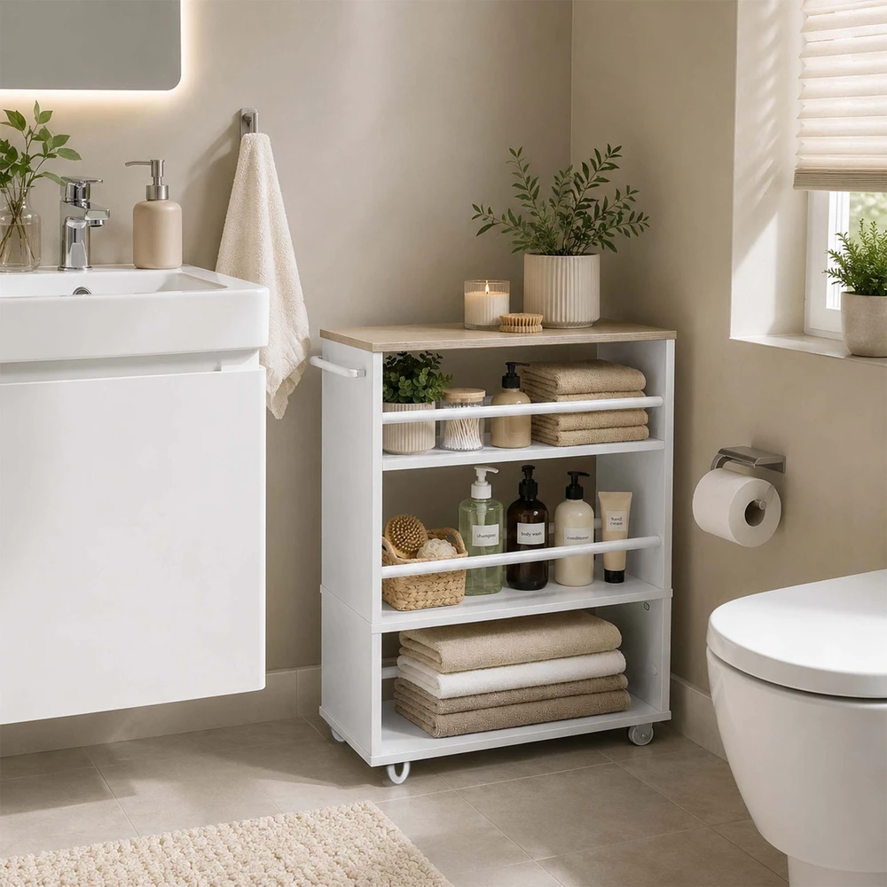 Relaxdays Siauras nišinis vežimėlis 4 aukštų