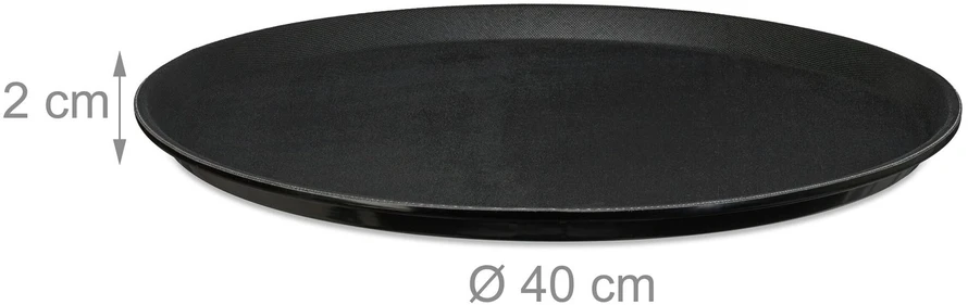 Relaxdays 2 apvalių gastro padėklų rinkinys Ø40cm