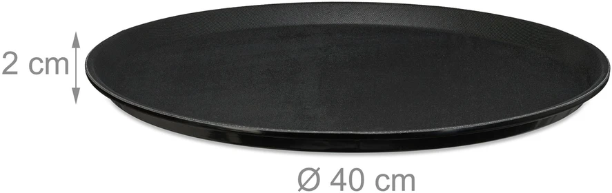 Relaxdays 2 apvalių gastro padėklų rinkinys Ø40cm
