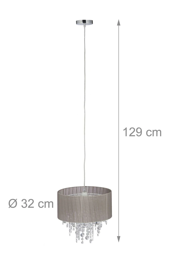 Relaxdays Pakabinamas šviestuvas Organza Crystal
