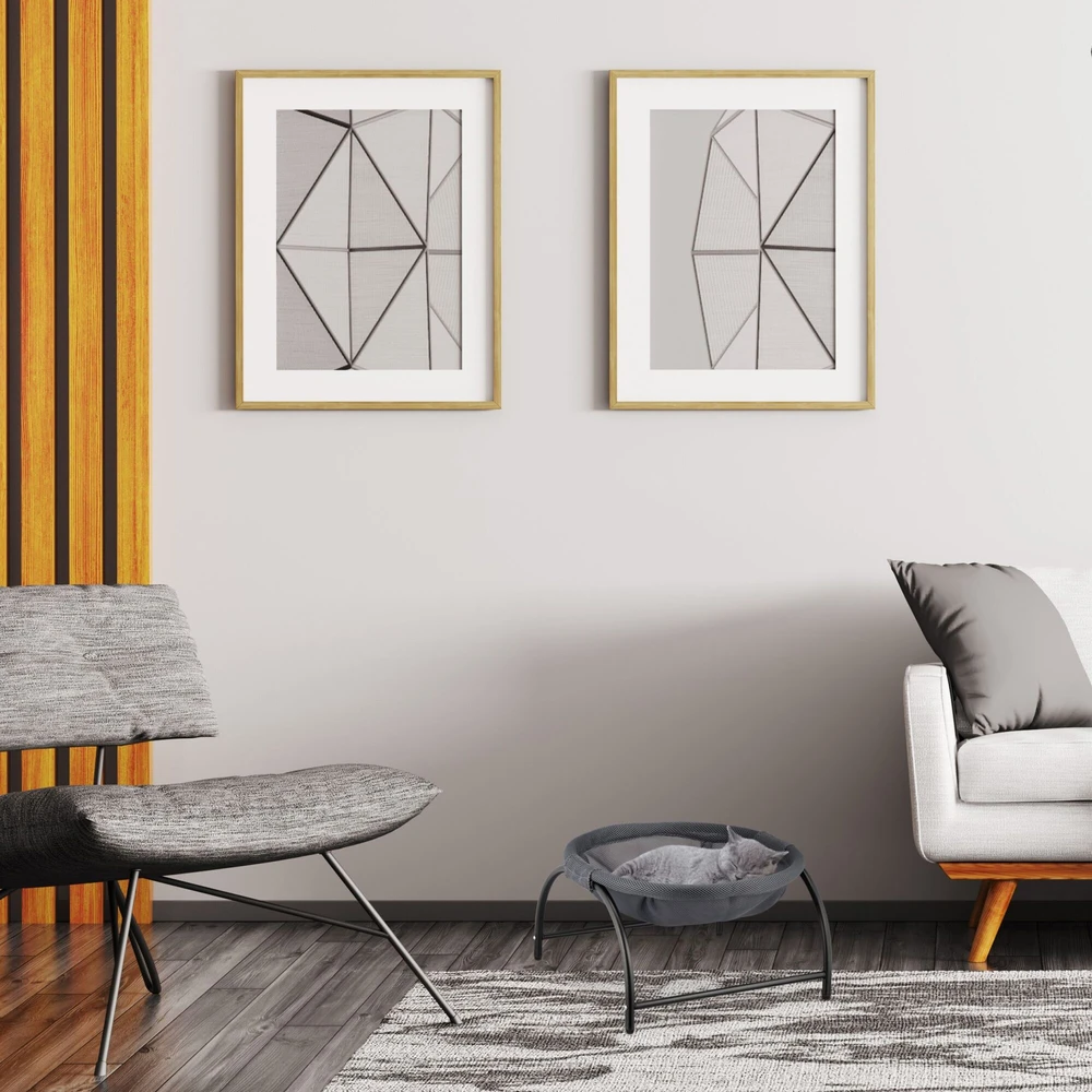 Relaxdays Pakelta katės hamakas, 25x44x42 cm, tamsiai pilkas